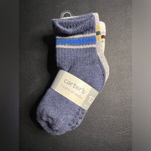 Carter’s 3-pack baby and toddler boys crew socks NWT